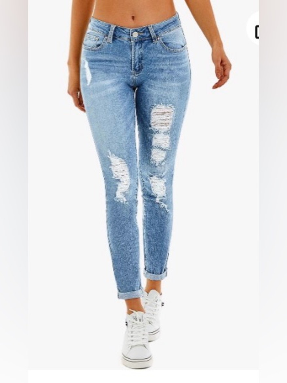 RHODANTHE Ripped Skinny Boyfriend Jeans size 8